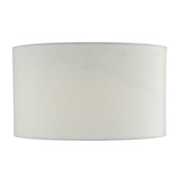 DAR Ingleby White Cotton Drum Shade 35Cm