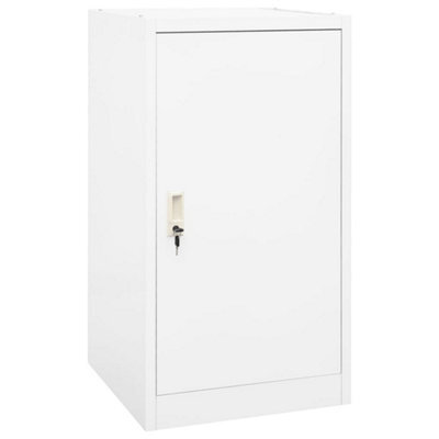 Berkfield Saddle Cabinet White 53X53X105 Cm Steel - image 1