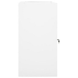 Berkfield Saddle Cabinet White 53X53X105 Cm Steel - thumbnail 3