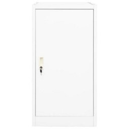 Berkfield Saddle Cabinet White 53X53X105 Cm Steel - thumbnail 2