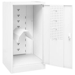 Berkfield Saddle Cabinet White 53X53X105 Cm Steel - thumbnail 5