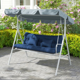 Outsunny Outdoor Seat Cushions Back Cushion With 2 Pillows, Seat Pads - thumbnail 7