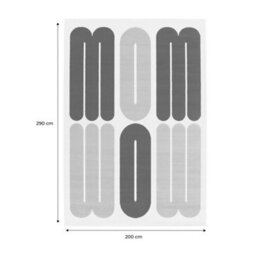 Sweeek - Indoor Rug With Pink And Brown Graphic Pattern 290X200Cm - Nola - thumbnail 4