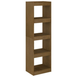 Berkfield Book Cabinet Room Divider Honey Brown 40X30X135.5 Cm Pinewood - thumbnail 2