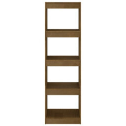 Berkfield Book Cabinet Room Divider Honey Brown 40X30X135.5 Cm Pinewood - thumbnail 5