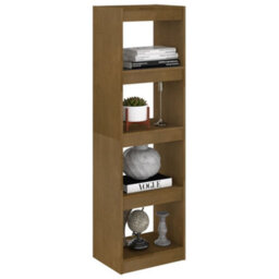 Berkfield Book Cabinet Room Divider Honey Brown 40X30X135.5 Cm Pinewood - thumbnail 4