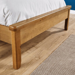 Home Source Holcombe Smoked Oak Solid Wood With Oak Veneer King Bed Frame - thumbnail 6