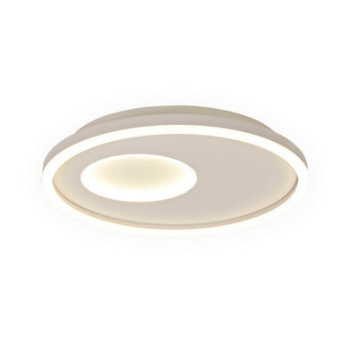 Luminosa Lighting Luminosa Krater Ceiling 40Cm Round 36W Led 3000-6000K Tuneable, 1800Lm, Remote Control White - image 1