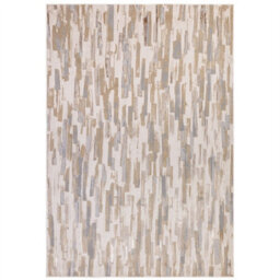 Luxurious Beige Abstract Modern Easy To Clean Rug For Dining Room Bedroom & Living Room-120Cm X 170Cm - thumbnail 3