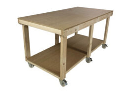 Arbor Garden Solutions Workbench Mdf Top, Large Heavy-Duty Table (H-90Cm, D-120Cm, L-210Cm) With Wheels - thumbnail 4