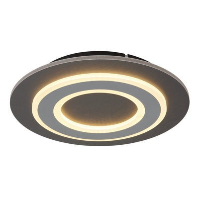 Luminosa Lighting Luminosa Jayden 32Cm Integrated Led Semi Flush Ceiling Light Anthracite Brushed Led 3000K - image 1