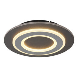 Luminosa Lighting Luminosa Jayden 32Cm Integrated Led Semi Flush Ceiling Light Anthracite Brushed Led 3000K