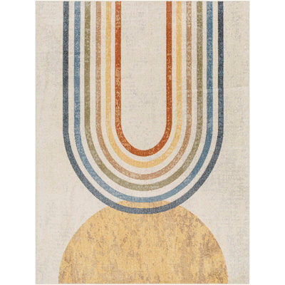Livabliss Lillian-Washable Multicoloured Grey Modern Living Dining Rug 140 X 200 Cm Easy Care, Non Shedding - image 1