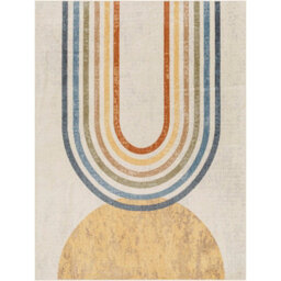 Livabliss Lillian-Washable Multicoloured Grey Modern Living Dining Rug 140 X 200 Cm Easy Care, Non Shedding - thumbnail 1