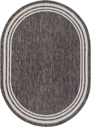 Livabliss Oval Eagean-Vintage Grey Cream Black Charcoal In- & Outdoor Rug 160 X 220 Cm Easy Care, Non Shedding