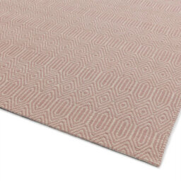 Pink Wool Luxurious Wool Modern Geometric Handmade Rug For Living Room And Bedroom-120Cm X 170Cm - thumbnail 2