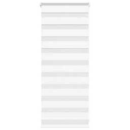 Berkfield Zebra Blind White 60X100 Cm Fabric Width 55.9 Cm Polyester - thumbnail 1