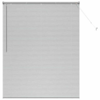 Berkfield Modern Window Blind With Curtains Manual Silver Aluminium