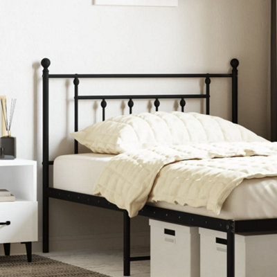 Berkfield Metal Headboard Black 100 Cm - image 1