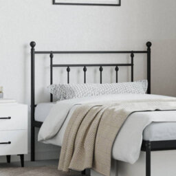 Berkfield Metal Headboard Black 100 Cm - thumbnail 3