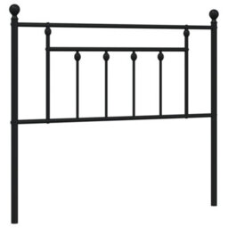 Berkfield Metal Headboard Black 100 Cm - thumbnail 2
