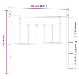 Berkfield Metal Headboard Black 100 Cm - thumbnail 7