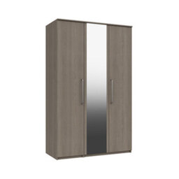 Rochester 3 Door Robe With Mirror - Grey Oak On Express Delivery And Ready Assembled - thumbnail 2
