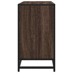 Berkfield Bathroom Sink Cabinet Brown Oak 65X33X60 Cm Engineered Wood - thumbnail 6