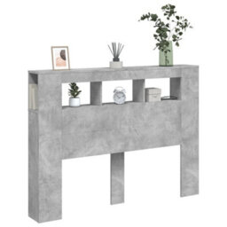 Berkfield Led Headboard Concrete Grey 140X18.5X103.5 Cm Engineered Wood - thumbnail 4