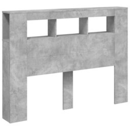 Berkfield Led Headboard Concrete Grey 140X18.5X103.5 Cm Engineered Wood - thumbnail 5