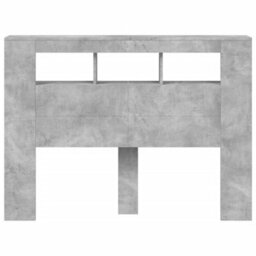 Berkfield Led Headboard Concrete Grey 140X18.5X103.5 Cm Engineered Wood - thumbnail 6