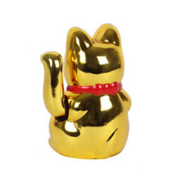 Something Different 6 Inch Gold Lucky Money Cat Figurine - thumbnail 2