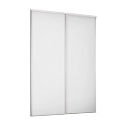 Spacepro Basic 1 Panel Matt White Sliding Wardrobe Door Set Of 2 (H)2220mm (W)1505mm - thumbnail 1