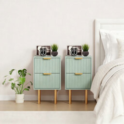 Furniturehmd Set Of 2 Bedside Table, Space-Saving Storage Cabinet,side Table,end Table For Bedroom,living Room,ofiice