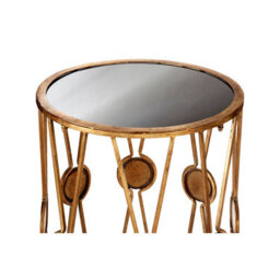 Orsina Elegant Set Of 2 Cross Design Rounded Tables, Versatile Side Tables By Couch For Indoor, Sleek Lounge Table - thumbnail 3