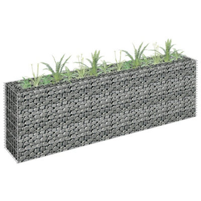 Berkfield Gabion Raised Bed Galvanised Steel 180X30X60 Cm - image 1