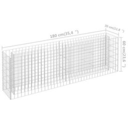 Berkfield Gabion Raised Bed Galvanised Steel 180X30X60 Cm - thumbnail 7