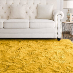 Ameha Ochre Non Slip Shaggy Rug Extra Large Area Bedroom 200X290 Cm Carpet Super Soft Living Room Rugs - thumbnail 5