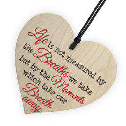 Red Ocean Life Best Moments Wooden Hanging Heart Plaque Gift Sign - thumbnail 6