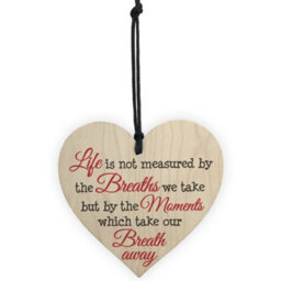 Red Ocean Life Best Moments Wooden Hanging Heart Plaque Gift Sign - thumbnail 5