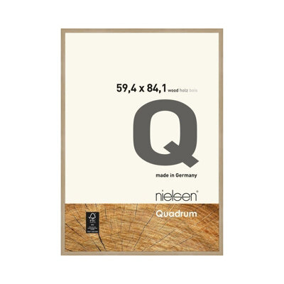 Nielsen Quadrum A1 Oak Wooden Picture Frame With Float Glass And Push/turn Clips - image 1