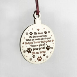 Red Ocean Memorial Gift For Pet Wooden Hanging Bauble Christmas Decor - thumbnail 4