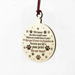 Red Ocean Memorial Gift For Pet Wooden Hanging Bauble Christmas Decor - thumbnail 6