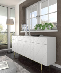 Arte Kairo Sideboard Cabinet In White Matt W1800mm X H840mm X D410mm - thumbnail 5