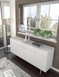 Arte Kairo Sideboard Cabinet In White Matt W1800mm X H840mm X D410mm - thumbnail 6