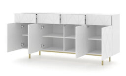 Arte Kairo Sideboard Cabinet In White Matt W1800mm X H840mm X D410mm - thumbnail 2