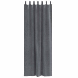 Berkfield Blackout Curtains With Hanging Loops 2 Pcs Super Light Grey Velvet - thumbnail 4