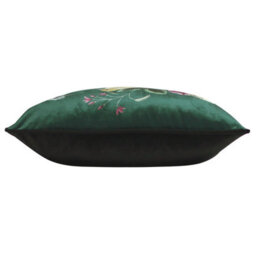 Evans Lichfield Midnight Garden Velvet Piped Feather Filled Cushion - thumbnail 3