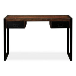 Berkfield Desk With 2 Drawers Solid Reclaimed Wood 120X50X76 Cm - thumbnail 7