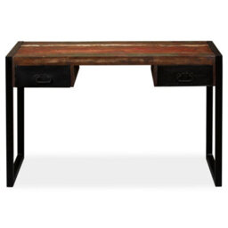 Berkfield Desk With 2 Drawers Solid Reclaimed Wood 120X50X76 Cm - thumbnail 2